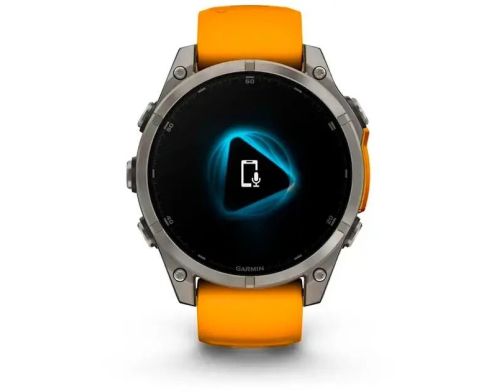Смарт-часы Garmin fenix 8 47mm AMOLED Sapphire Titanium with a spark Orange and Graphite Silicone Band фото №2