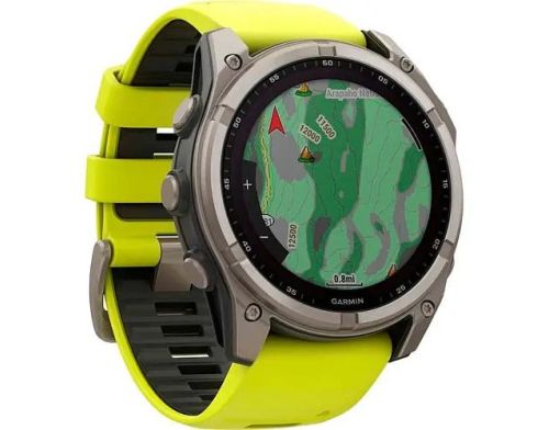 Смарт-часы Garmin Fenix 8 51mm Solar Sapphire Titanium w. Amp Yellow/Graphite Silicone Band (010-02907-20/21) фото №3