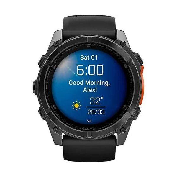Смарт-часы Garmin Fenix 8 51mm AMOLED Slate Gray with Black Silicone Band (010-02905-00) фото №2