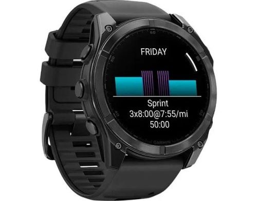 Смарт-часы Garmin Fenix 8 51mm AMOLED Slate Gray with Black Silicone Band (010-02905-00) фото №3