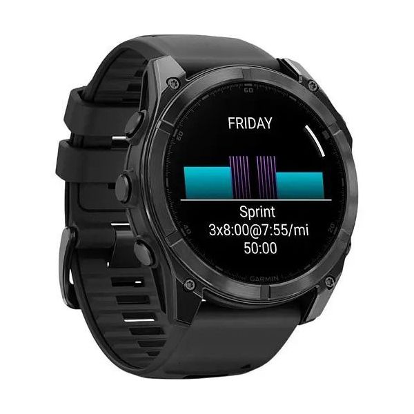 Смарт-часы Garmin Fenix 8 51mm AMOLED Slate Gray with Black Silicone Band (010-02905-00) фото №3