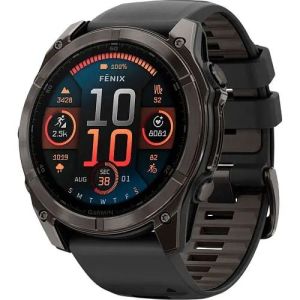 Смарт-часы Garmin Fenix 8 51mm AMOLED Sapphire Carbon Gray DLC Titanium w. Black/Pebble Gray S. Band (010-0290