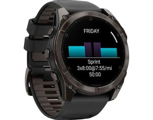 Смарт-годинник Garmin Fenix 8 51mm AMOLED Sapphire Carbon Gray DLC Titanium w. Black/Pebble Gray S. Band (010-0290 фото №3