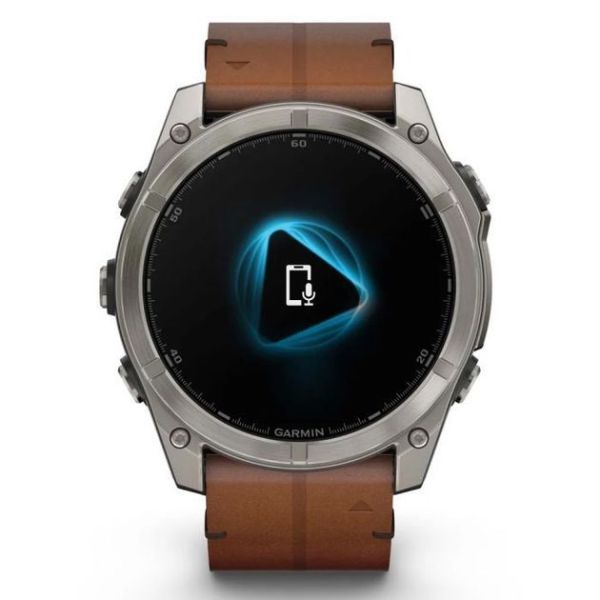Смарт-часы Garmin Fenix 8 51mm AMOLED Sapphire Carbon grey DLC w. Chestnut Leather Band (010-02905-40) фото №3