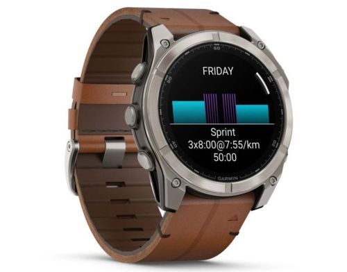 Смарт-часы Garmin Fenix 8 51mm AMOLED Sapphire Carbon grey DLC w. Chestnut Leather Band (010-02905-40) фото №4