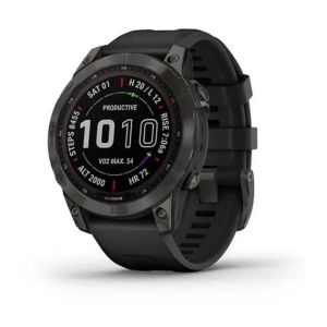 Смарт-часы Garmin Fenix 7 Sapphire Solar Carbon Gray DLC Titanium with Black Band (010-02540-20/21)