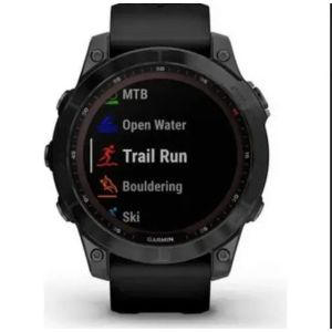Смарт-часы Garmin Fenix 7 Sapphire Solar Carbon Gray DLC Titanium with Black Band (010-02540-20/21)
