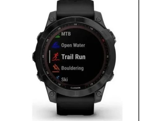 Смарт-часы Garmin Fenix 7 Sapphire Solar Carbon Gray DLC Titanium with Black Band (010-02540-20/21) фото №2