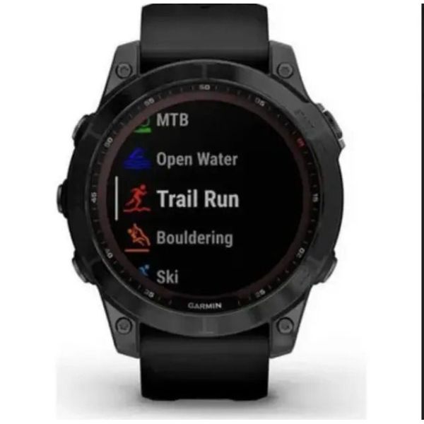 Смарт-часы Garmin Fenix 7 Sapphire Solar Carbon Gray DLC Titanium with Black Band (010-02540-20/21) фото №2