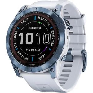 Смарт-часы Garmin Fenix 7 Sapphire Solar Mineral Blue DLC Titanium with Whitestone Band (010-02540-24/25)