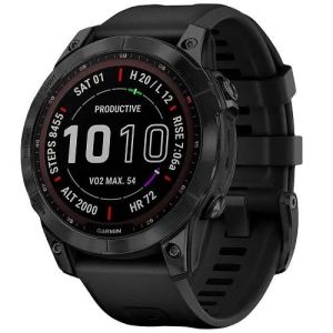 Смарт-часы Garmin Fenix 7 Sapphire Solar Black DLC Titanium with Black Band (010-02540-34/35/47)