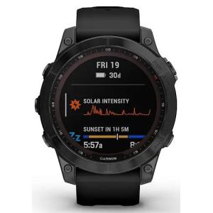 Смарт-часы Garmin Fenix 7 Sapphire Solar Black DLC Titanium with Black Band (010-02540-34/35/47)