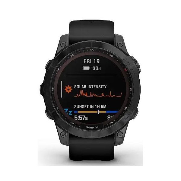 Смарт-часы Garmin Fenix 7 Sapphire Solar Black DLC Titanium with Black Band (010-02540-34/35/47) фото №2