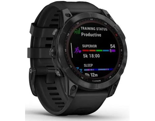 Смарт-часы Garmin Fenix 7 Sapphire Solar Black DLC Titanium with Black Band (010-02540-34/35/47) фото №3