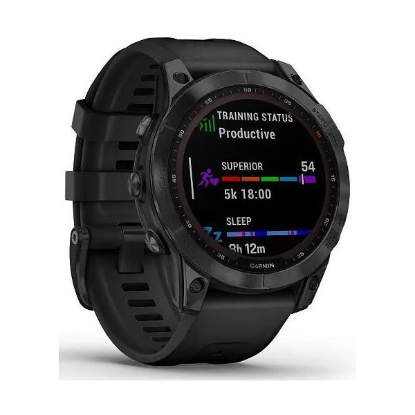 Смарт-часы Garmin Fenix 7 Sapphire Solar Black DLC Titanium with Black Band (010-02540-34/35/47) фото №3
