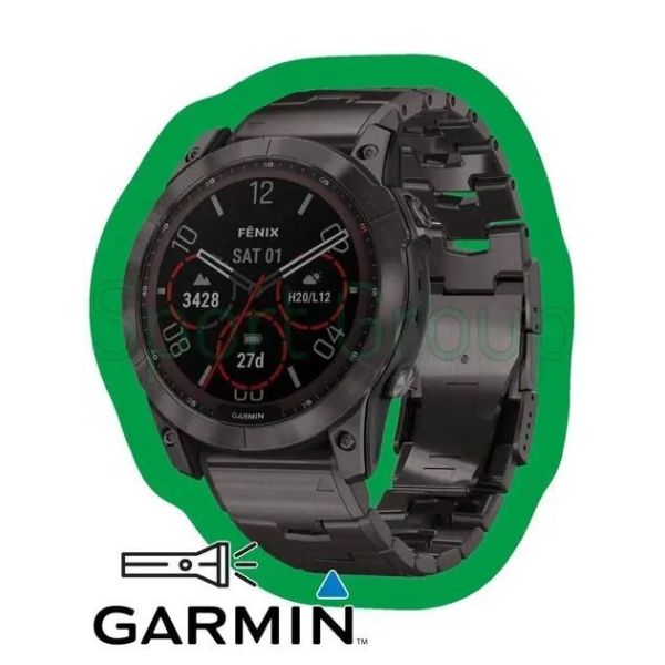 Смарт-часы Garmin Fenix 7 Sapphire Solar C. Grey DLC Titanium w. Carbon Grey DLC V. Titanium Band (010-02540-3 фото №2