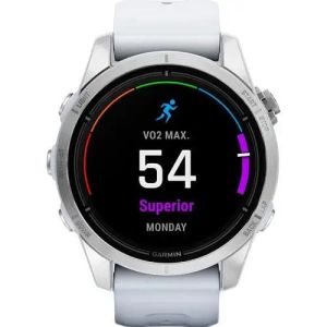 Смарт-часы Garmin Epix Pro Gen 2 42mm Silver w. Whitestone Band (010-02802-00/01)