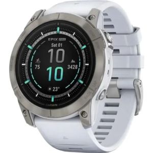 Смарт-часы Garmin Epix Pro Gen 2 Sapphire 51mm Carbon G. DLC Tit. with Chestnut L. Band (010-02804-30)
