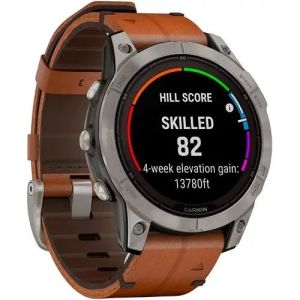 Смарт-часы Garmin Fenix 7 Pro Sapphire Solar Titanium with Chestnut L. Band (010-02777-30)