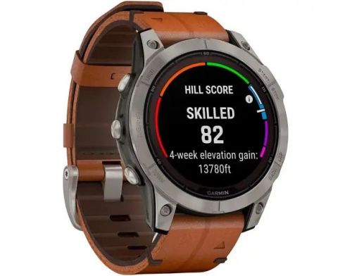 Смарт-часы Garmin Fenix 7 Pro Sapphire Solar Titanium with Chestnut L. Band (010-02777-30) фото №2