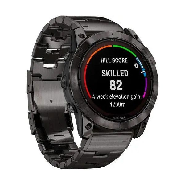 Смарт-часы Garmin Fenix 7X Pro Sapphire Solar Carbon G. DLC Tit. with Vented Tit. Bracelet (010-02778-30) фото №2