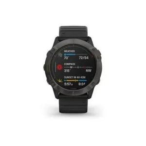 Смарт-часы Garmin Fenix 6X Pro Solar Titanium Carbon Grey DLC with Black Band (010-02157-21/26)
