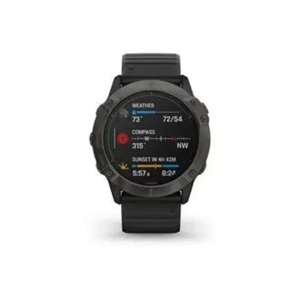 Смарт-часы Garmin Fenix 6X Pro Solar Titanium Carbon Grey DLC with Black Band (010-02157-21/26) фото №2