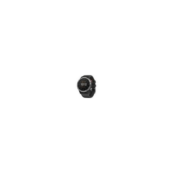Смарт-часы Garmin Fenix 6 Solar Silver with black band (010-02410-00) фото №3
