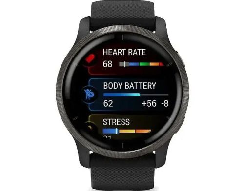 Смарт-часы Garmin Venu 2 Slate Stainless Steel Bezel with Black Case and Silicone Band (010-02430-11/01) фото №2