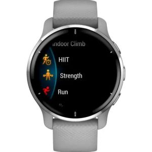 Смарт-часы Garmin Venu 2 Plus Silver S. Steel Bezel w. Powder G. Case and S. Band (010-02496-00/10)