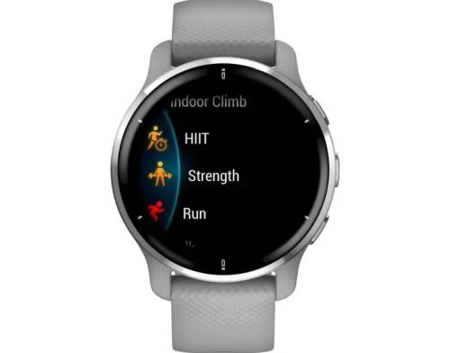 Смарт-часы Garmin Venu 2 Plus Silver S. Steel Bezel w. Powder G. Case and S. Band (010-02496-00/10) фото №2