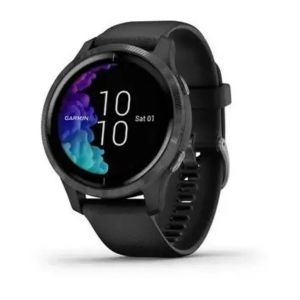 Смарт-часы Garmin Venu Silver Stainless Steel Bezel w. Granite Blue and Silicone B. (010-02173-01/03)