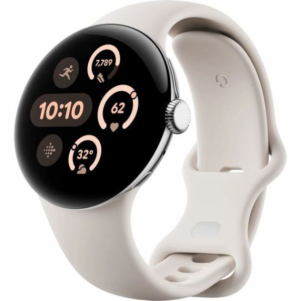 Смарт-часы Google Pixel Watch 3 41 mm Wi-Fi Polished Silver Aluminum Case/Porcelain Active Band фото №2