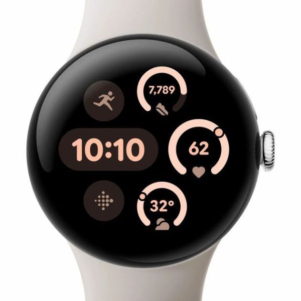 Смарт-часы Google Pixel Watch 3 41 mm Wi-Fi Polished Silver Aluminum Case/Porcelain Active Band фото №3