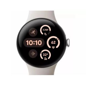 Смарт-часы Google Pixel Watch 3 45 mm Wi-Fi Polished Silver Aluminum Case/Porcelain Active Band