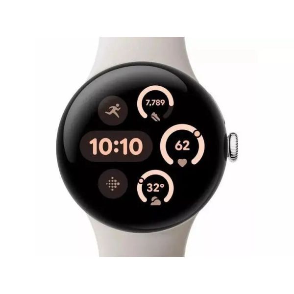 Смарт-часы Google Pixel Watch 3 45 mm Wi-Fi Polished Silver Aluminum Case/Porcelain Active Band фото №2