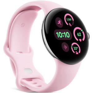 Смарт-часы Google Pixel Watch 3 41 mm LTE Polished Silver Aluminum Case/Rose Quartz Active Band