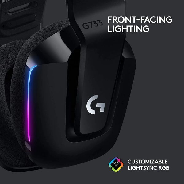 Наушники Logitech G733 Lightspeed Wireless RGB Black (981-000864, 981-000867) фото №4