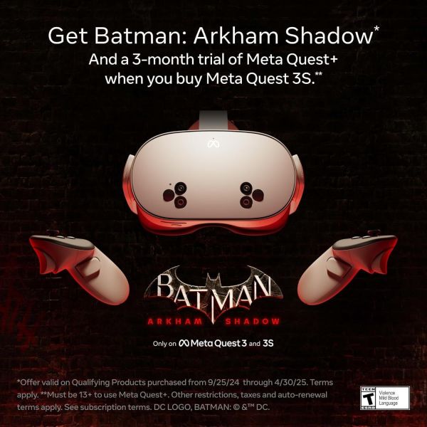 Очки виртуальной реальности Meta Quest 3S 128GB Batman Arkham Shadow Bundle фото №2