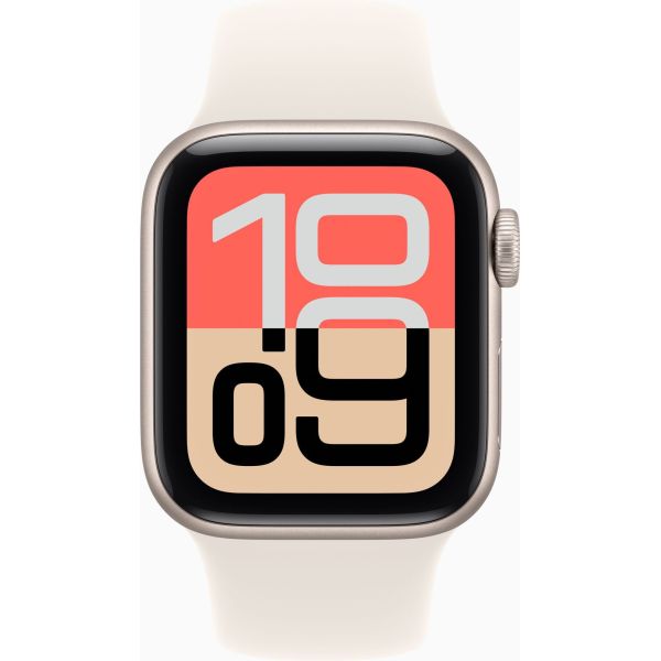 Apple Watch SE 3 GPS 40mm Starlight Alu. Case w. Starlight S. Band - S/M (MEH34) фото №2