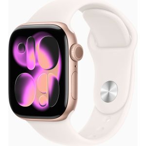 Apple Watch Series 11 GPS 42mm Rose Gold Aluminium Case with Light Blush Sport Band - S/M (MEU04)