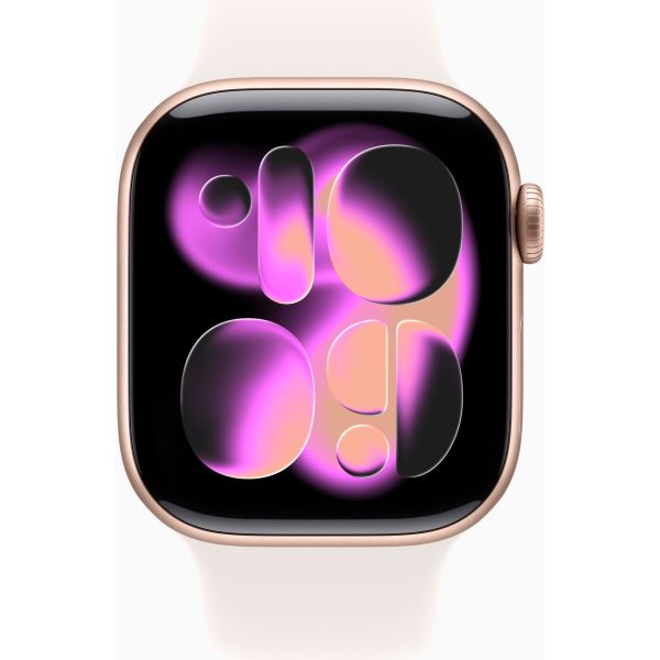 Apple Watch Series 11 GPS 42mm Rose Gold Aluminium Case with Light Blush Sport Band - S/M (MEU04) фото №2