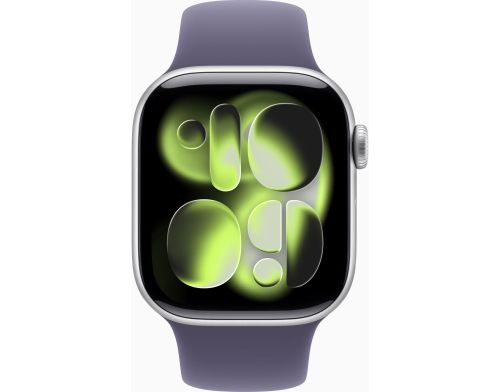 Apple Watch Series 11 GPS 42mm Silver Aluminium Case with Purple Fog Sport Band - S/M (MEU64) фото №2