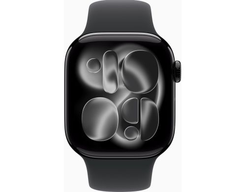 Apple Watch Series 11 GPS 42mm Jet Black Alu. Case w. Black S. Band - M/L (MEQU4) фото №2