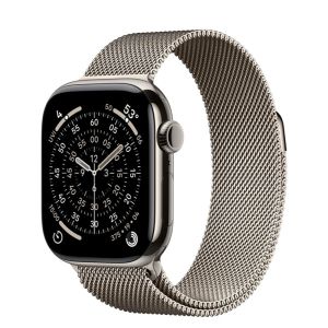 Apple Watch Series 11 GPS + Cellular 42mm Natural Tit. Case w. Natural Milanese Loop (MF8P4)