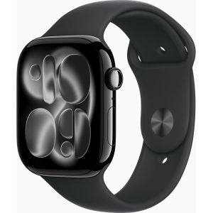 Apple Watch Series 11 GPS 46mm Jet Black Aluminium Case with Black Sport Band - M/L (MEUX4)