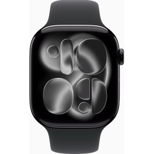 Apple Watch Series 11 GPS 46mm Jet Black Aluminium Case with Black Sport Band - M/L (MEUX4)