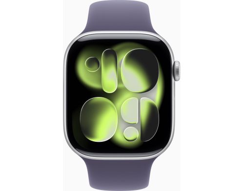 Apple Watch Series 11 GPS 46mm Silver Aluminium Case with Purple Fog Sport Band - M/L (MEVA4) фото №2