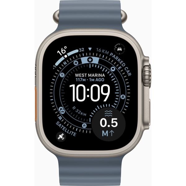 Apple Watch Ultra 3 GPS + Cellular 49mm Black Titanium Case with Black Ocean Band (MF0J4) фото №2