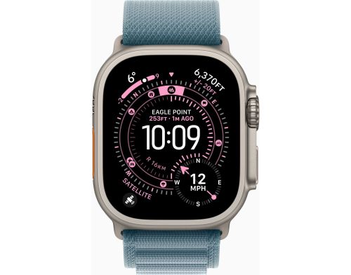 Apple Watch Ultra 3 GPS + Cellular 49mm Natural Tit. Case w. Light Blue Alpine Loop - Small (MEWK4) фото №2